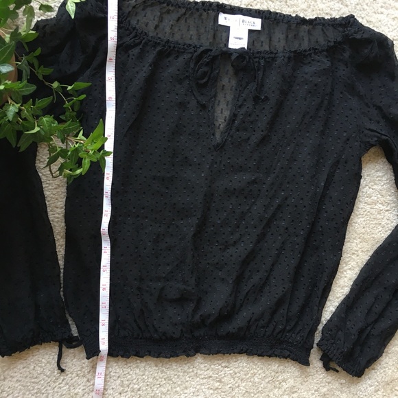 Sheer flowy black top! - Picture 3 of 7